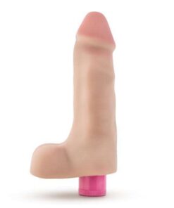 X5 Plus 7 inches Vibrating Cock Beige Dildo