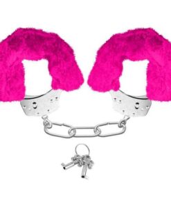 Neon Furry Cuffs Pink Handcuffs