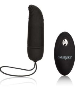 Silicone Remote Ridged G Vibrator Black