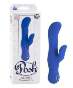 Silicone Thumper G Vibrator Blue