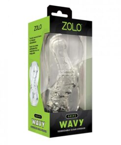 Zolo Gripz Wavy Stroker - Clear