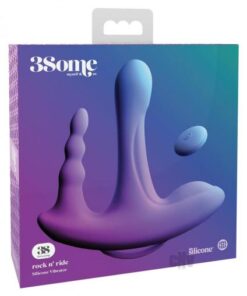 Threesome Rock N Ride Silicone Vibrator Purple
