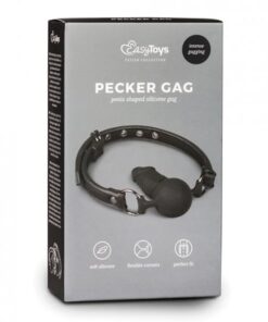Easy Toys Ball Gag W/silicone Dong - Black