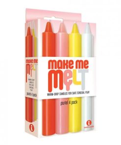 The 9's Make Me Melt Sensual Warm Drip Candles - Pastel Pack Of 4
